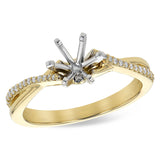 14KT Gold Diamond Semi-Mount Engagement Ring