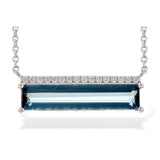 14KT Gold Blue Topaz Necklace