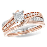 14KT Gold Two-Piece Wedding Set