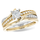 14KT Gold Two-Piece Wedding Set