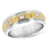 14KT Gold Mens Diamond Wedding Ring