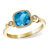 14KT Gold Ladies Blue Topaz Fashion Ring