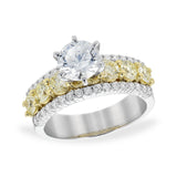 14KT Gold Yellow Diamond Semi-Mount Engagement Ring