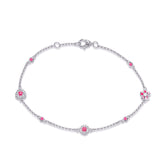White Gold Ruby & Diamond Bracelet