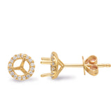 Three Prong Earring Setting .60ct Tw