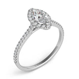 White Gold Halo Engagement Ring