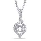 Diamond Pendant For.50ct Round Stone