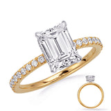 Yellow & White Gold  Engagement Ring