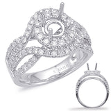 White Gold Halo Engagement Ring