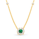 Yellow Gold Emerald & Diamond Necklace