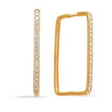 Yellow Gold Diamond Hoop Earring