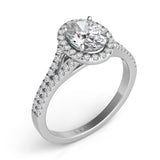 White Gold Halo Engagement Ring