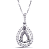 Diamond Pendant For 7x5mm Pear Center