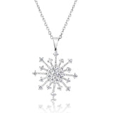 White Gold Snowflake Diamond Pendant