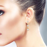 3/4 Ctw Lovebright Round Cut Diamond Paperclip Link Earrings in 14K Yellow and White Gold