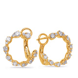 Yellow Gold Diamond Earring