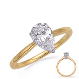 Yellow & White Gold Engagement Ring