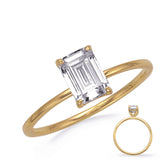 Yellow & White Gold Engagement Ring