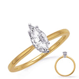 Yellow & White Gold Diamond Engagement