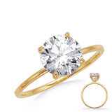 Yellow & White Gold Engagement Ring 2ct