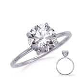 White Gold Engagement Ring 1ct  Round