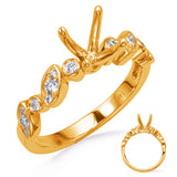 Yellow & White Gold Engagement Ring