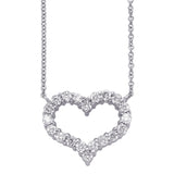White Gold Diamond Heart Necklace