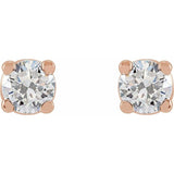 14K Rose Gold 1/3 CTW Lab-Grown Diamond Earrings
