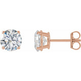 14K Rose Gold 2 CTW Lab-Grown Diamond Earrings
