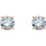 14K Rose Gold 1 1/2 CTW Lab-Grown Diamond 4-Prong Stud Earrings