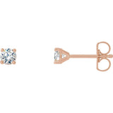 14K Rose Gold 1/6 CTW Lab-Grown Diamond Stud Earrings