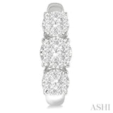 1 Ctw Lovebright Round Cut Diamond Earrings in 14K White Gold