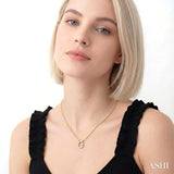 1/20 Ctw Initial 'G' Round Cut Diamond Pendant With Chain in 10K Yellow Gold