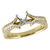 14KT Gold Diamond Semi-Mount Engagement Ring