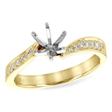 14KT Gold Diamond Semi-Mount Engagement Ring
