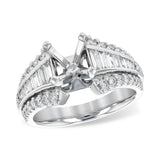 14KT Gold Diamond Semi-Mount Engagement Ring