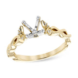 14KT Gold Diamond Semi-Mount Engagement Ring