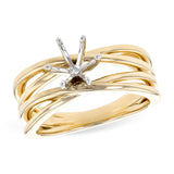 14KT Gold Semi-Mount Engagement Ring