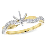 14KT Gold Diamond Semi-Mount Engagement Ring