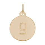 Petite Initial Disc - Lower Case Block g