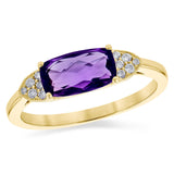 14KT Gold Ladies Amethyst Fashion Ring