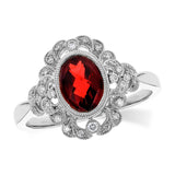 14KT Gold Ladies Garnet Fashion Ring