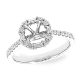 14KT Gold Diamond Semi-Mount Engagement Ring