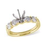 14KT Gold Diamond Semi-Mount Engagement Ring