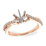 14KT Gold Diamond Semi-Mount Engagement Ring