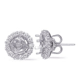 White Gold Jackets Earring .50ct Each