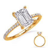 Yellwo Gold Engagement Ring