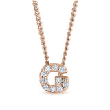 Rose Gold Finish Initial Pendant