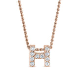 Rose Gold Finish Initial Pendant