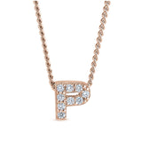 Rose Gold Finish Initial Pendant